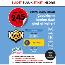 Okul Etiketi Brawl Stars Temalı Isme Özel Okul Etiketi Suluk Etiketi Hediyelidir Stıcker Toplam 245 Adet