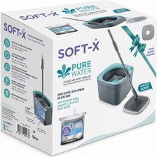Soft-X Pure Water Temizlik Seti Kare Mop + 1 Yedek