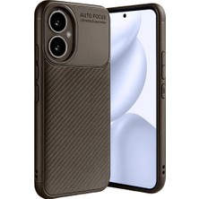 sbodurhome Honor 400 Kılıf Auto Focus Karbon Kapak - Kahverengi