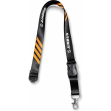 Crew Turk Lanyard 4 Sırma Aırbus Sıyah