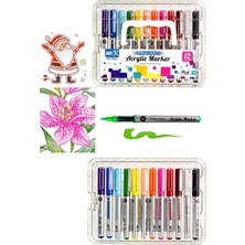 Glance Art-X Pro Art Fırça Uçlu Akrilik Marker 12 Li Set