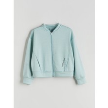 Lc Waikiki Yeni Sezon Bisiklet Yaka Kız Çocuk Fermuarlı Sweatshirt