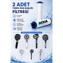 Aqua Sara Filtreli Duş Başlığı Uyumlu Yedek Filtresi Kireç Kir Pas Önleyici 2 Parça