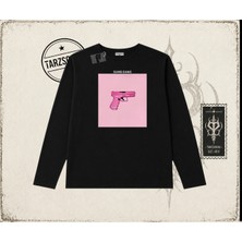 Tarzsokak Unisex Gang Gang Biskilet Yaka  Long Sleeve Beyaz