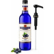 Simonelli Yaban Mersini Aromalı Kahve Şurubu 700 ml - İçecek ve Kokteyl Şurubu (Pompa Dahil)