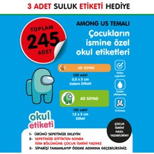 Okul Etiketi Among Us Temalı Isme Özel Okul Etiketi Suluk Etiketi Hediyelidir Stıcker Toplam 245 Adet