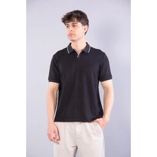Mckanzie 4666 Modal V Patlı Yaka Ucu Çizgili T-shirt