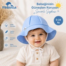 Mini Boncuk     Bulut Mavisi Bebek Şapkası