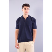 Mckanzie 10030 Fermuarlı Gömlek Yaka Kısa Kol T-shirt