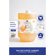 Lindos Çok Amaçlı Doğal Bitkisel Kastil Sabunu Portakal Bergamot Kokulu Antibakteriyel Banyo Sabun 5l