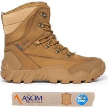 Ascim Outdoor Unisex Su Geçirmez Nubuk Deri Dört Mevsim Yüksek Bilekli Bot