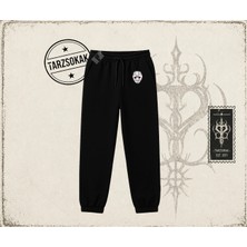 Tarzsokak Unisex Jason Voorhees Mask Unisex Jogger Eşofman Altı Beyaz