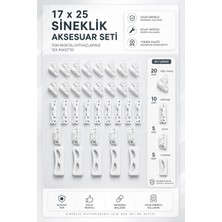 Eylül Yapı Market 20 Köşe Takozu ve 10 Menteşe, 5 Adet Çıt Çıt ile 5 Tutamak, 17*25 Ebat Kaliteli Plastik