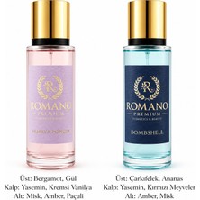 Romano Bombshell-Vanilya Powder Ikili Set Vücut Spreyi 150 ml Kalıcı Parfüm Esanslı
