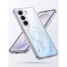 Nanospace Tecno Camon 40 Pro 5g Ile Uyumlu Şeffaf Sert Mika Magsafe Sararmaz Şeffaf Kılıf