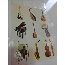 Adestor Müzik Aletli Sticker
