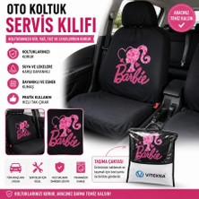 Viteksa Servis Kılıfı Likralı Barbıe Siyah Pembe Set Çantalı