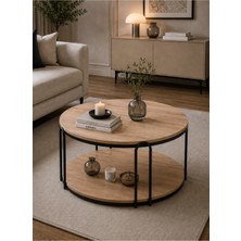 Sedaş Living Units Lenka Orta Sehpa - Açık Ceviz / Açık Ceviz Suntalam Siyah Ayak