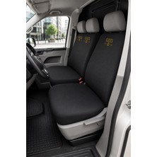 Antwax Volkswagen Transporter 5+1- Siyah Penye Oto Koltuk Kılıfı - G Baskılı