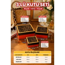 Kolix Hediyelik 3 'lü Dekoratif Kutu Leopar Model Premium Paketleme Kutusu