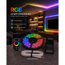 Ack 5 mt Şerit LED / 5A LED Trafosu / 0,75 Kordon Kablo / Kumanda Modül Set