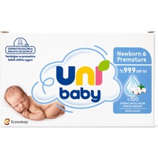 Uni Baby Yenidoğan Islak Pamuk Mendil %99,9 Saf Su Parfümsüz