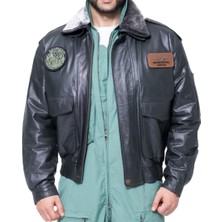 Crew Turk CAT3A Deri Pilot Montu Kül Grisi DC
