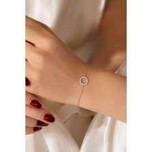 Argentum Concept 925 Ayar Gümüş Zirkon Taşlı Halka Rose Bileklik - B046401