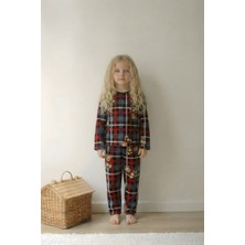 Esila Kids Kız Çocuk Pijama Takımı Uzun Kollu Ayıcık Desenli