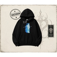 Tarzsokak Unisex Journey Oversize Unisex Kapşonlu Sweatshirt Beyaz