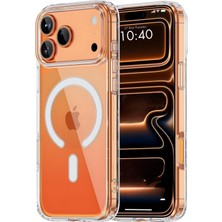 Nanospace Apple iPhone 17 Pro Ile Uyumlu Şeffaf Sert Mika Magsafe Sararmaz Şeffaf Kılıf