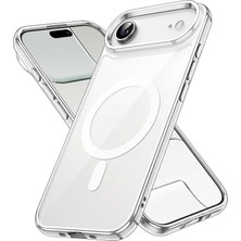 Nanospace Apple iPhone Air Ile Uyumlu Şeffaf Sert Mika Magsafe Sararmaz Şeffaf Kılıf