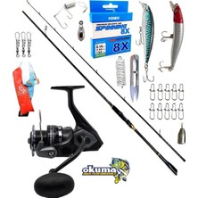 Oslo Okuma Wave Power 4000 244CM 8-42GR Zen Pro Karbon Rapala Maket Balık Spin Olta Takımı Seti