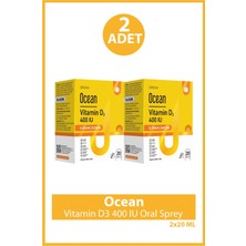 Ocean Vitamin D3 400 Iu Oral Sprey 20 ml 2 Adet