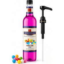 Simonelli Bubble Gum Aromalı Kahve Şurubu 700 ml - İçecek ve Kokteyl Şurubu (Pompa Dahil)