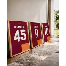 Base Concept 3'lü Çerçeveli Poster Seti Victor - Mauro - Leroy Tablo (Çerçeveli)