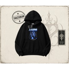 Tarzsokak Unisex Light Trapped In Matter Oversize Unisex Kapşonlu Sweatshirt Beyaz