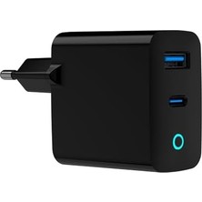 X-Level Gan Yüksek Hızlı Şarj Adaptörü, Akım Korumalı, Type-C - USB Port, 45W/65W, Akıllı Şarj Teknolojisi, Pd/qc/pps Teknolojisi, Tüm Cihazlarla Uyumlu Çip, Siyah (45W - XC4042)
