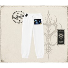 Tarzsokak Unisex Live From Utopia Travis Scott Unisex Jogger Eşofman Altı Beyaz