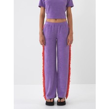 Xint Kadın Lila Pamuk Dokulu Regular Fit Sweat Pantolon