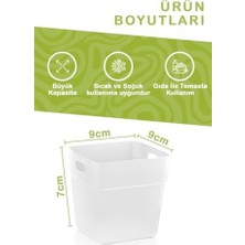 Mithra Life 6 Adet Şeffaf Buzdolabı Kapak Içi Düzenleyici ve Banyo Organizer, Çok Amaçlı Mutfak Çekmece Düzenleyici Seti, MIT1103