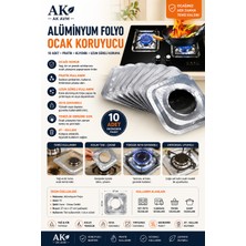 Ak Avm 10 Adet Ocak Üstü Leke Önleyici Yıkanabilir Isıya Dayanıklı Izgara Koruyucu Folyo
