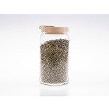 Bivium Bambu Kapaklı Hava Geçirmez Cam Kavanoz, Saklama Kabı, Makarna, Kuruyemiş, Bakliyat, Erzak Kavanozu (1 Adet, 1200 Ml)
