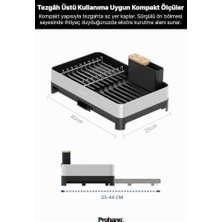 Inox Master KD200 | Kompakt Genişletilebilir Bulaşıklık | 304 Paslanmaz Çelik | Su Tahliyeli Tezgah Üstü Kurutmalık