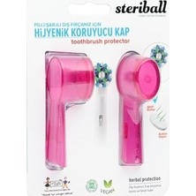 Şarjlı Pilli Diş Fırçaları Için Hijyenik Diş Fırçası Koruma Kabı-2'li Pembe x 2
