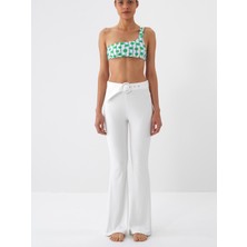 Xint Kadın Ekru Doğal Dökümlü Regular Fit Pantolon