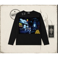 Tarzsokak Unisex Live From Utopia Travis Scott Biskilet Yaka  Long Sleeve Beyaz