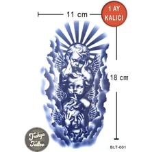 Trakya Tattoo 1 Ay Kalıcı Hayalet Dövme Yarım Kol Bulut ve Melek Çocuklar Geçici Dövme BLT-001