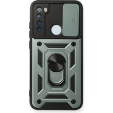Marsilyan™- Xiaomi Redmi Note 8 Kılıf Pars Lens Yüzüklü Silikon - Yeşil
