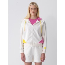 Xint Kadın Ekru Pamuk Dokulu Oversize Sweat Mont
